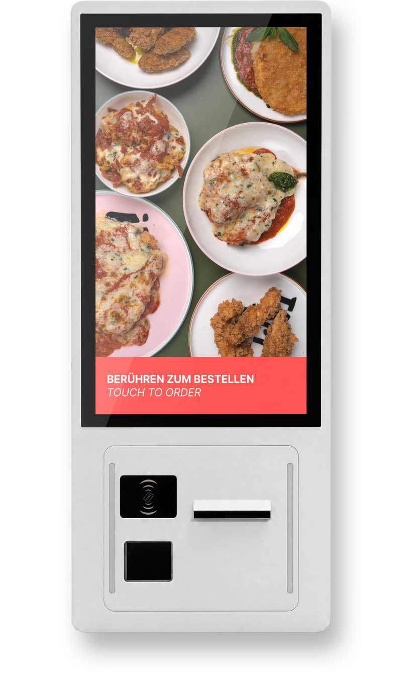 VYSOT 24-Zoll-Self-Service-Terminal zur Wandmontage f&uuml;r digitale Bestell- und Bezahlvorg&auml;nge