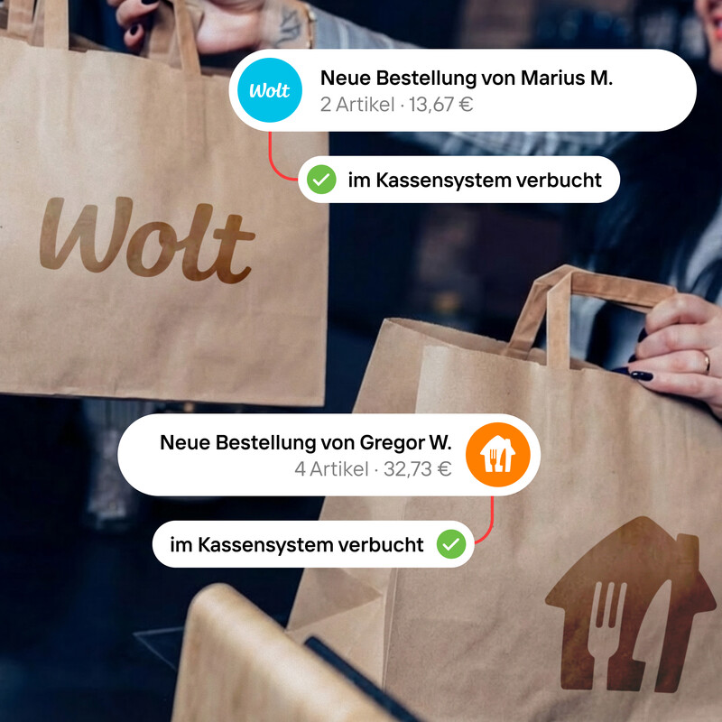 Automatisierte Integration von Lieferbestellungen externer Anbieter in das Kassensystem